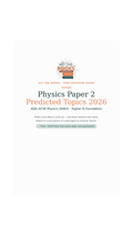 FREE — GCSE Physics Paper 2 Predicted Topics 2026 (AQA)