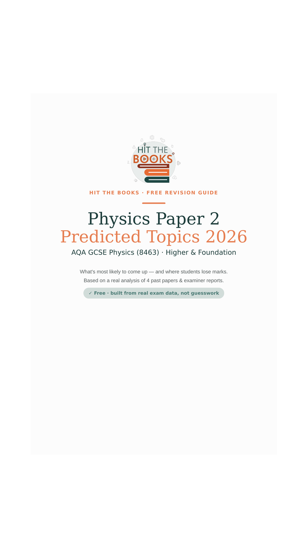 FREE — GCSE Physics Paper 2 Predicted Topics 2026 (AQA)