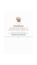 GCSE Chemistry Predicted Paper 2 (Higher) — AQA + Mark Scheme