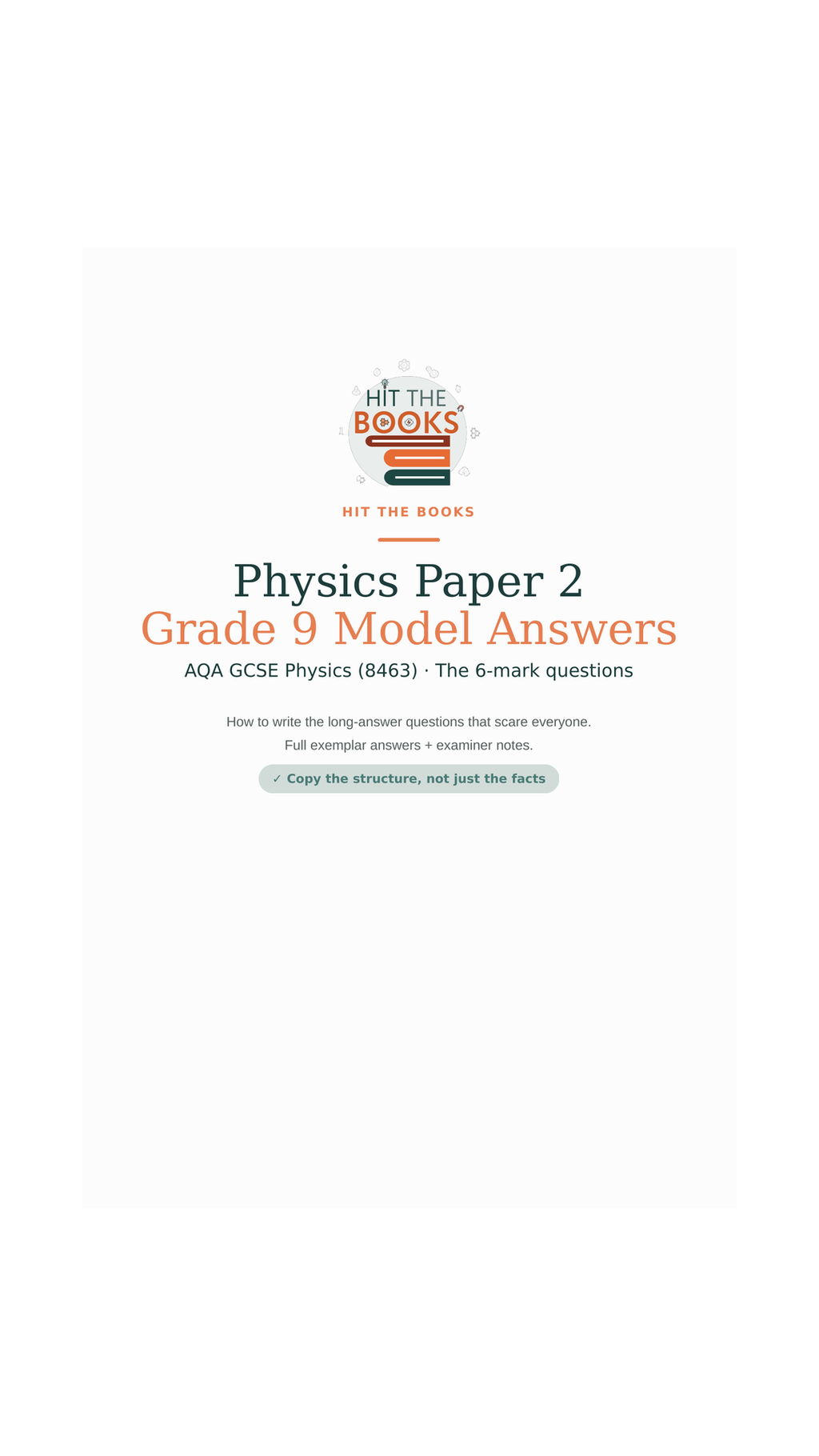 GCSE Physics Paper 2 — Complete Survival Bundle (Predicted Paper + Cram + Grade 9 Answers)