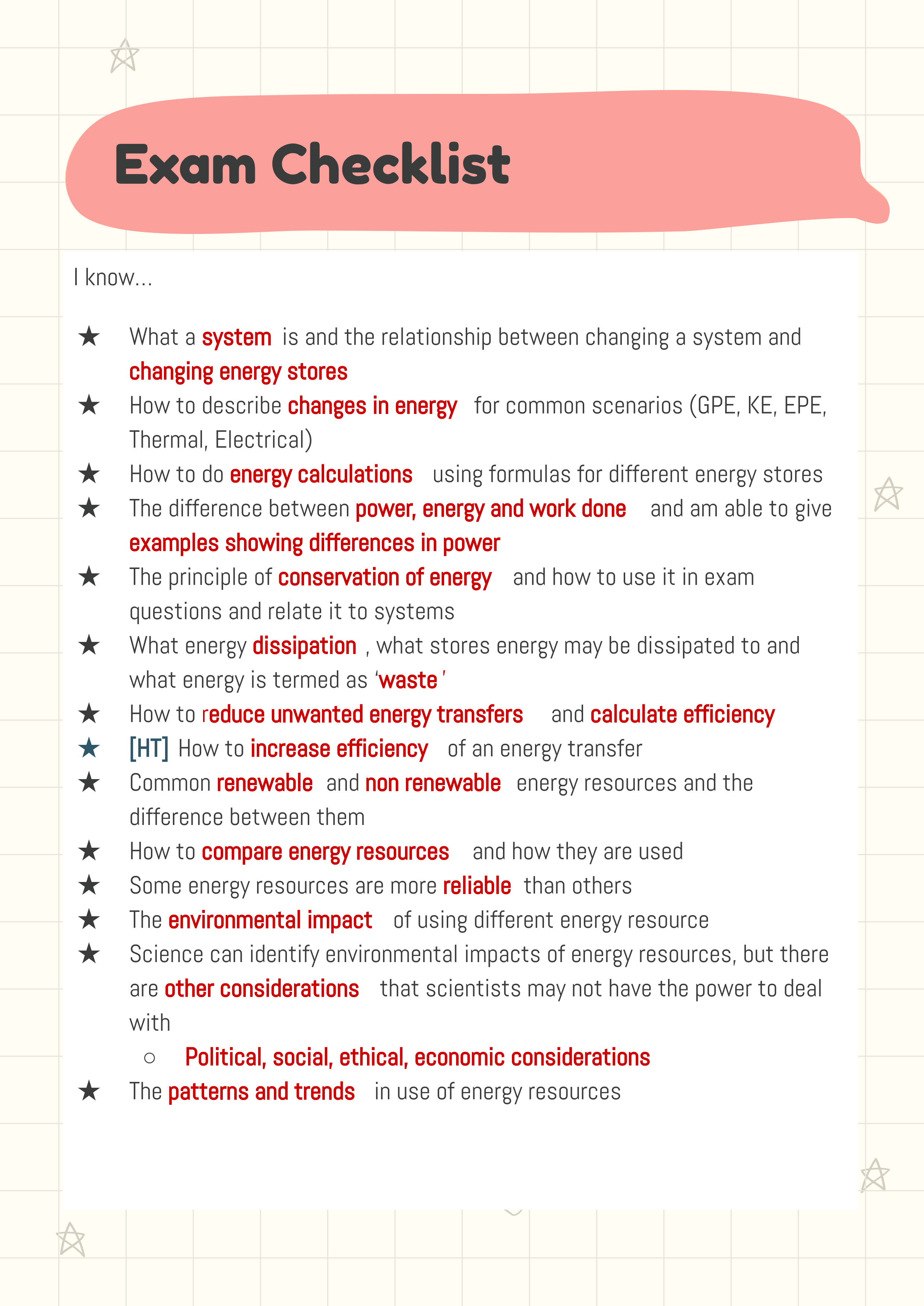 Exam Guide - AQA GCSE Physics Paper 1