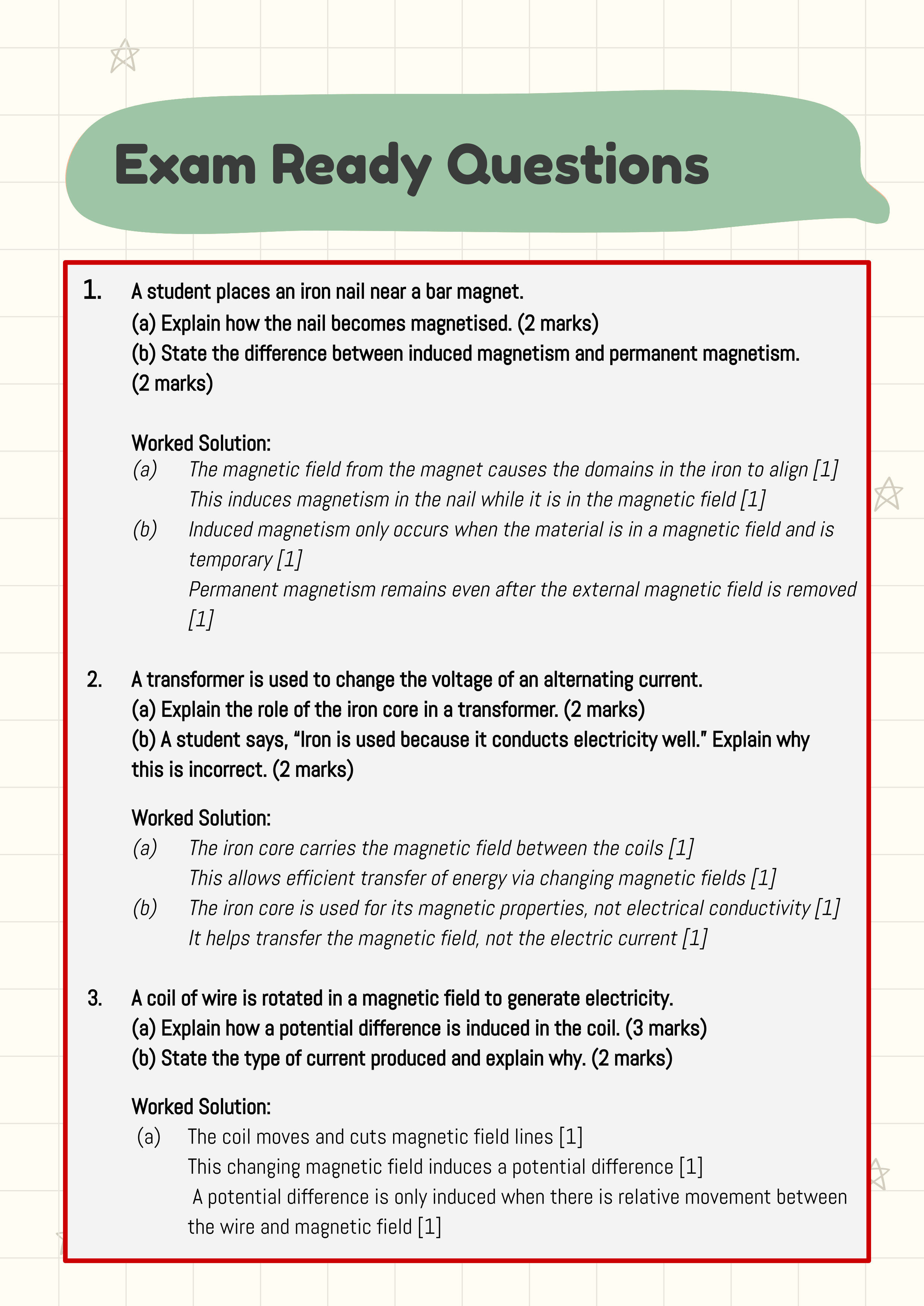 Exam Guide - AQA GCSE Physics Paper 2
